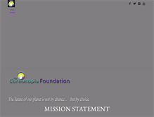 Tablet Screenshot of cornucopiafoundation.net